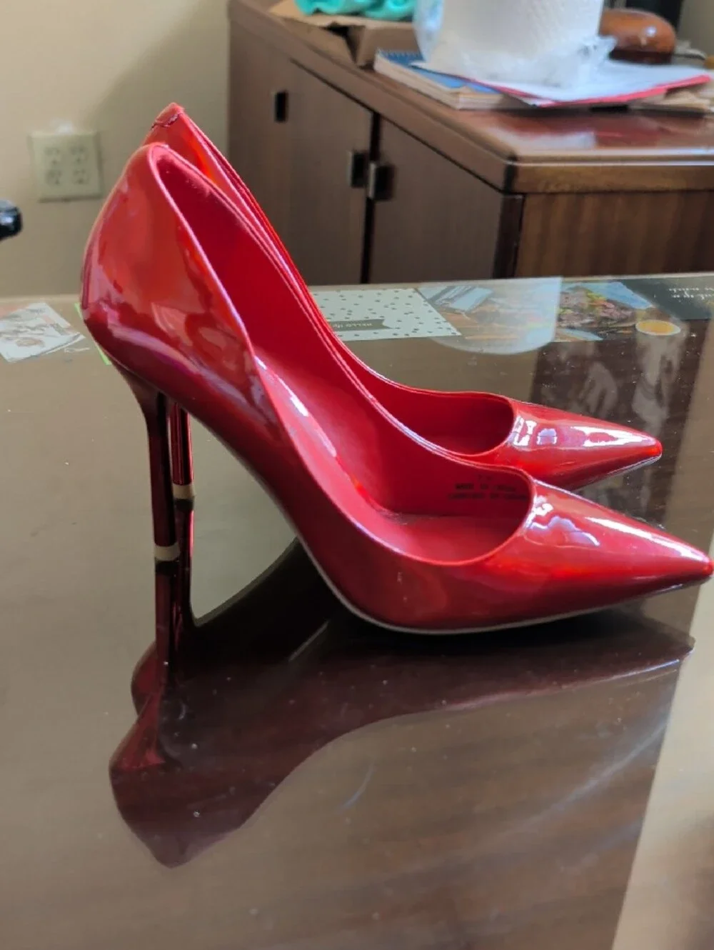 Jeffrey Campbell Red Patent Pointed-Toe Pumps